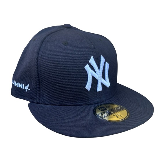 New York Yankees "Alumni Of " New Era 59FIFTY Fitted Hat Navy Blue -Size 7 5/8 - Picture 1 of 4